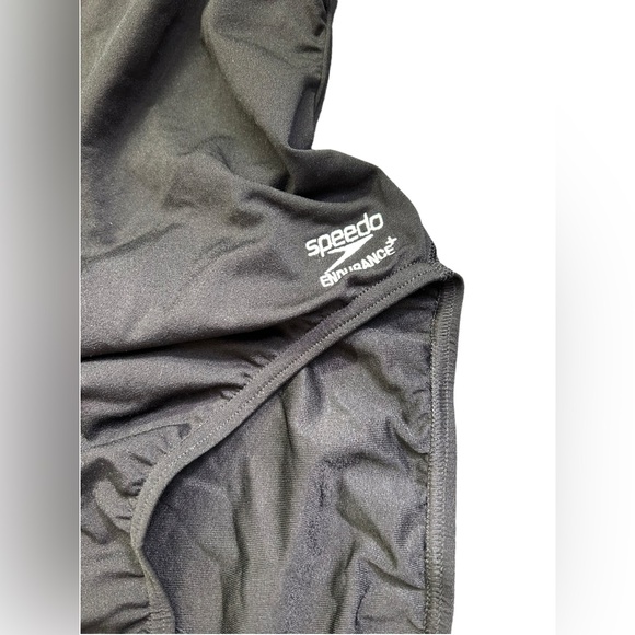 SPEEDO ENDURANCE PLUS black training athletic one piece competition swimsuit NWT - Picture 3 of 8